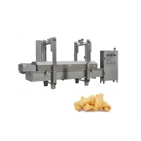 Stainless steel automatic fish frying machine Continous Industrial Doritos Snacks Deep Fryer Industrial Continuous Snack Pellet